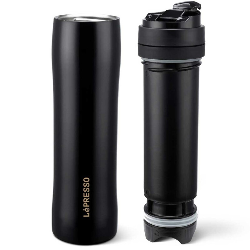 ماگ فرنچ پرس استیل قابل حمل Lepresso LPSPFPBK