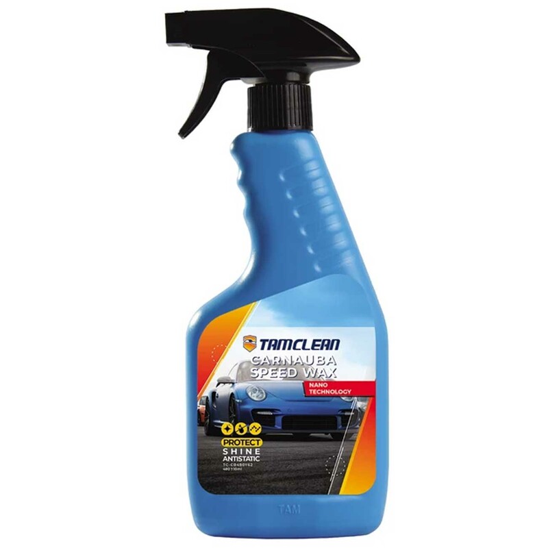اسپری واکس فوری بدنه خودرو 480 میلی‌لیتری تام کلین TC-CB480Y62