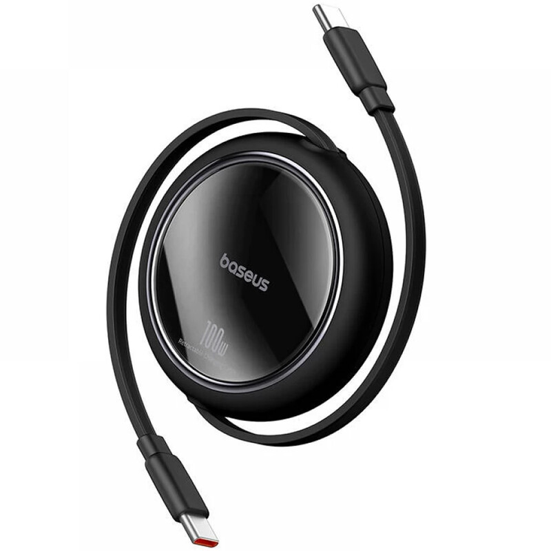 کابل شارژ دوسر تایپ‌سی جمع‌شونده 100 وات یک متری بیسوس P10364500111 CB000062