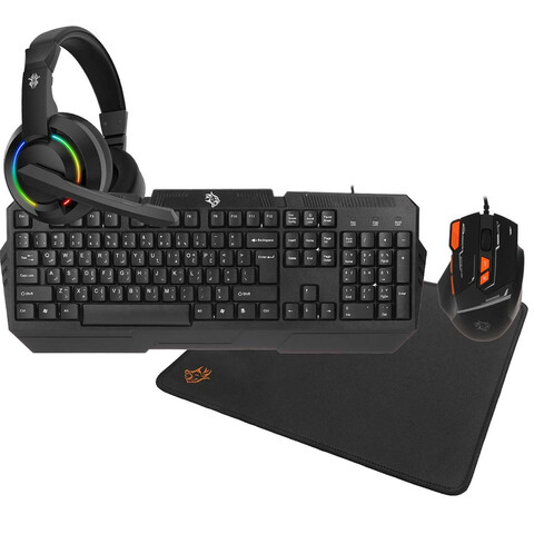 ست گیمینگ کیبورد، ماوس، هدست و پد ماوس پورودو PORODO مدل PDX221