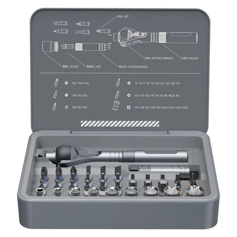 ست پیچ‌گوشتی 40 تکه مغناطیسی با دسته بکس جغجغه‌ای (راچت) دوکا شیائومی DUKA Atuman RS2