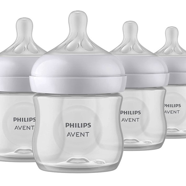 شیشه شیر بدون جعبه نوزادی بدو تولد به بالا 2 قطره مدل نچرال Natural ظرفیت 125میلی لیتر philips avent فیلیپس اونت-بدون جعبه