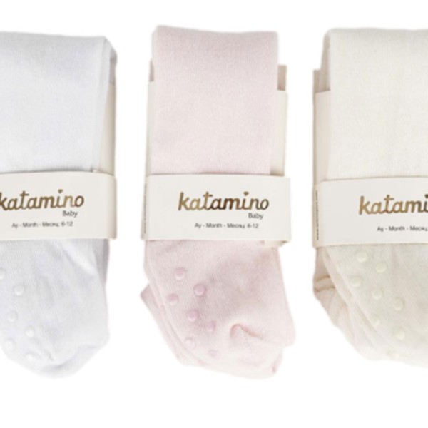 جوراب شلواری استپ دار نوزادی دخترانه کاتامینو KATAMINO