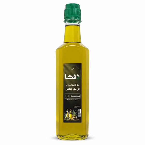 روغن زیتون فرابکر خالص دفکا حجم نیم لیتر