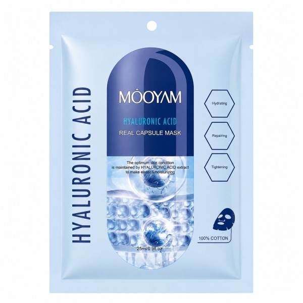 ماسک ورقه ای صورت     MÔOYAM مدل     Hyaluronic Acid Real