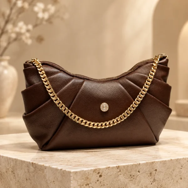 کیف دستی و دوشی زنانه کروسان زنجیردار