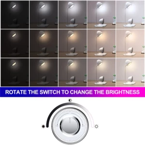 خرید چراغ مطالعه رومیزی اسپیکر دار به همراه شارژر وایرلس 15 وات