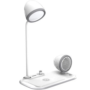 فروش چراغ مطالعه رومیزی اسپیکر دار به همراه شارژر وایرلس 15 وات