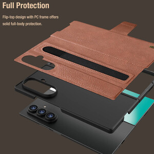 قیمت گارد چرمی گوشی سامسونگ گلکسی زد فولد 7 نیلکین