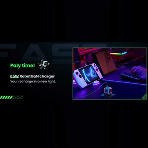 شارژر دیواری USB و تایپ‌سی 65 وات گرین