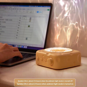 اسپیکر و چراغ خواب با طرح پنیر