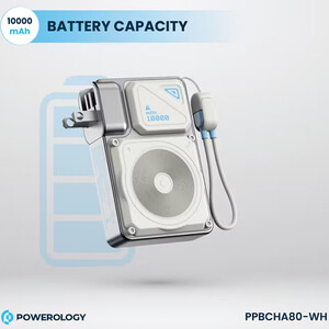 قیمت شارژر همراه فست‌شارژ سفید پاورولوژی