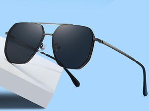 خرید عینک آفتابی مردانه پلاریزه طرح کلاسیک karen bazaar CP2261 Classic Men's Cycling Sunglasses Metal