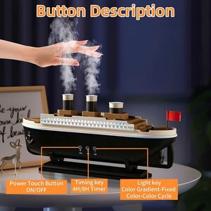 خرید دستگاه بخور سرد و خوشبوکننده هوای طرح کشتی تایتانیک با ریموت کنترل