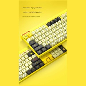 کیبورد مکانیکی گیمینگ بی سیم سه حالته چری