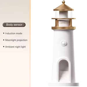 لامپ فانوس دریایی اسپیکر دار شارژی با پروژکتور ماه تابان