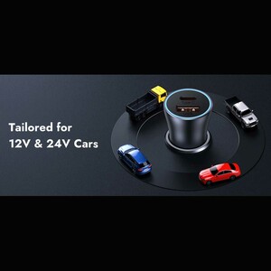 شارژر فندکی فست شارژ ماشین تایپ‌سی 60 وات بیسوس