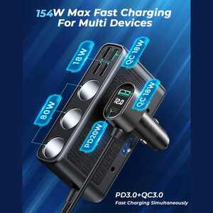 شارژ همزمان 9 دستگاه با شارژر JOYROOM JR-CL06