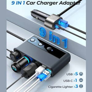 آداپتور ۹ پورت خودرو جوی‌روم مدل CL06