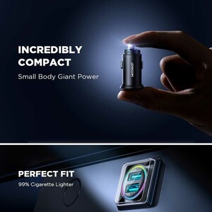 بهترین شارژر فندکی فست شارژ ماشین دو پورت یو‌اس‌بی 24 وات جویروم