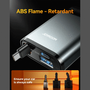 قیمت شارژر فندکی تایپ سی و یو اس بی 30 وات با کابل جمع شونده جویروم