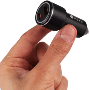 شارژر فندکی فست شارژ ماشین تایپ سی و  یو اس بی پرووان همراه کابل دوسر تایپ‌سی