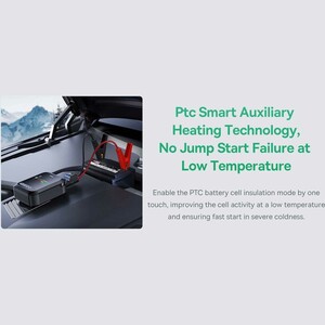 دستگاه استارتر 1200 آمپر خودرو بیسوس متصل به باتری