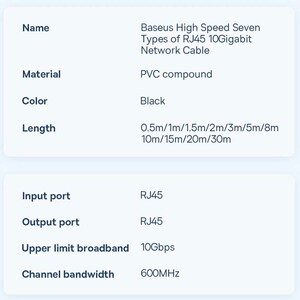 کابل شبکه 5 متری بیسوس
