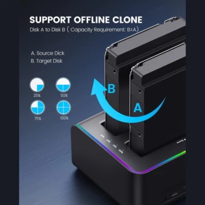 قیمت داک هارد 2.5 اینچ و 3.5 اینچ 2 سینی Type-C اوریکو