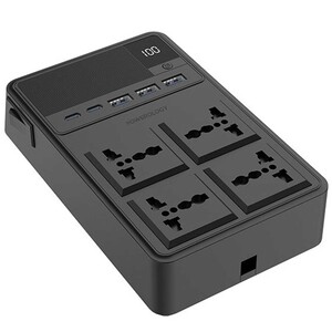 چند راهی و محافظ برق 2500 وات  4 سوکت، 3*USB و 2*TYPE-C پاورولوژی