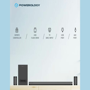 مشخصات ساندبار و سینمای خانگی بی‌سیم  پاورولوژی