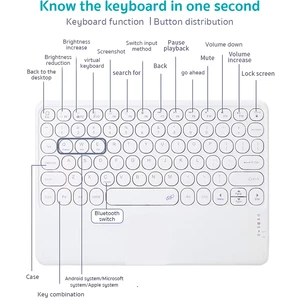کیفیت مینی صفحه کلید بلوتوثی قابل شارژ کوتتسی