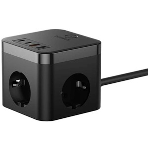 بهترین چندراهی و محافظ برق سه سوکت 4000 وات و هاب شارژ 2 یو‌اس‌بی و 2 تایپ‌سی 30 وات بیسوس