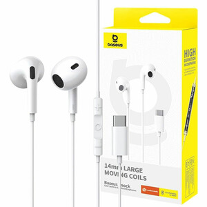 هندزفری سیمی سفید تایپ سی  بیسوس