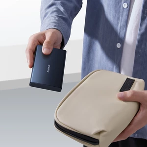 شارژر همراه فست شارژ تایپ سی و یو اس بی  بهمراه کابل دو سر تایپ سی بیسوس