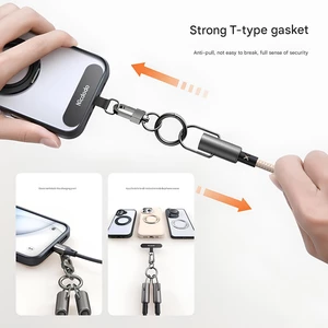 کابل دو سر تایپ‌سی فست شارژ با بند آویز گردنی گوشی مک دودو