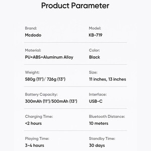 کاور کتابی هوشمند مگنتی کیبورد دار آیپد ایر ام4 13 اینچ مک دودو