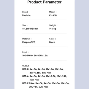 آداپتور و کلگی شارژر دیواری سوپر فست شارژ مک دودو شارژر لپ تاپ مک بوک تبلت گوشی هندزفری