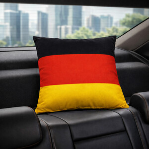 کوسن پشت شیشه خودرو تام کلین TamClean طرح پرچم آلمان سایز 35*35