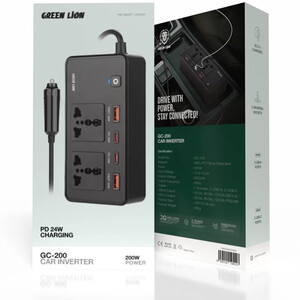 اینورتر فندکی خودرو 200 وات گرین لاین