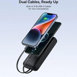 خرید پاوربانک 20000 میلی آمپر ساعت 22.5 وات بیسوس  به همراه کابل تایپ سی و لایتنینگ