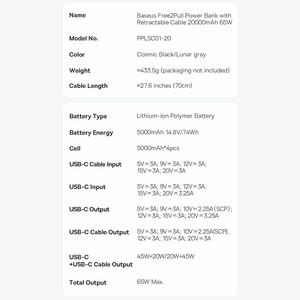 پاور بانک 20000 باسئوس