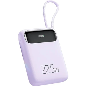 پاوربانک 10000 تایپ‌سی و یو اس بی توان 22.5 وات مک‌دودو با کابل تایپ‌سی متصل و نمایشگر دیجیتالی