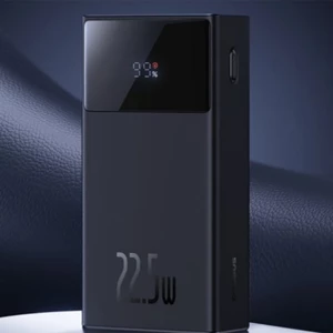 فروش پاوربانک 20000 میلی‌آمپر یو اس بی و تایپ سی با کابل تایپ‌سی و لایتنینگ 22.5 وات بیسوس