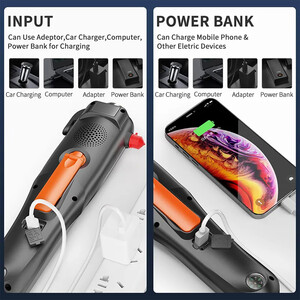 چراغ قوه شارژی و پاوربانک اسمایلینگ شارک