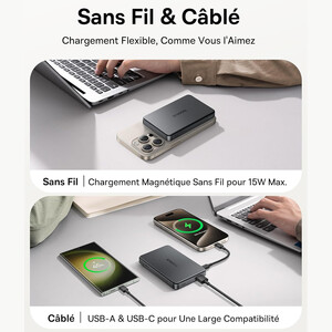 فروش پاوربانک مگنتی 22.5 وات و تایپ سی 20 وات 10000 بیسوس