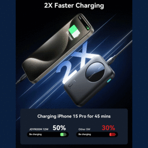 خرید پاوربانک تایپ سی و یو اس بی 2.4 آمپر جویروم