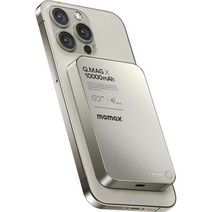 پاوربانک مگنتی 15 وات و تایپ سی 20 وات فست شارژ 10000 مومکس IP117 Q.Mag X1