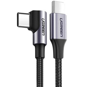 کابل تایپ‌سی به تایپ‌سی 60 وات 3 آمپر یک متری یوگرین ugreen US255 50123 شارژ سریع و انتقال دیتا