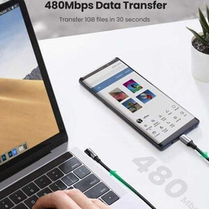 خرید کابل فست شارژ تایپ‌سی به تایپ‌سی و انتقال دیتا یک متری یوگرین